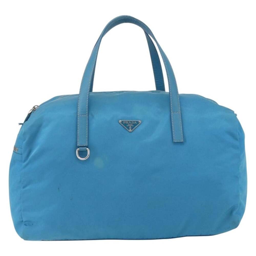 Prada Nylon Boston Bag Blue
